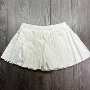 lululemon Asymmetrical Pleated Tennis Skirt White Size 12 Yoga Gym